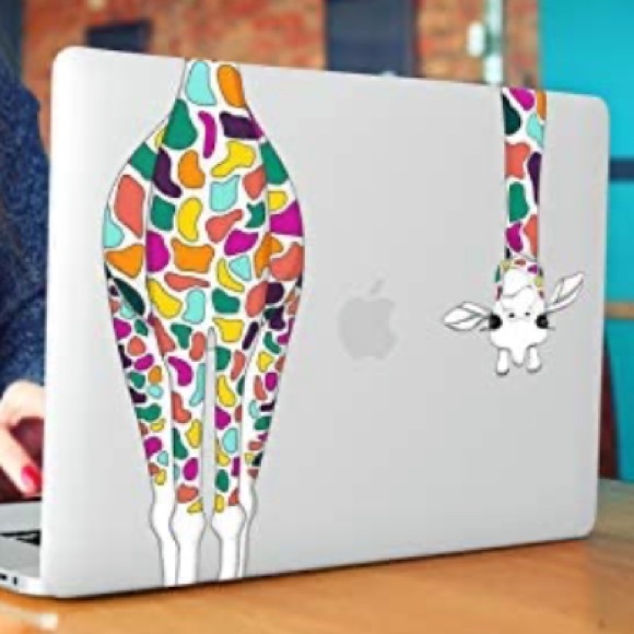 Hard shell case for Mac Air 13 colorful giraffe design - Picture 6 of 11